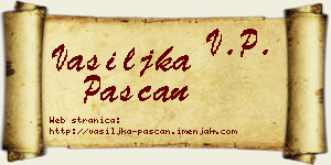 Vasiljka Pašćan vizit kartica